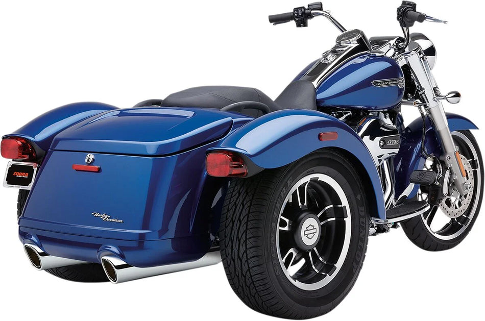 Cobra 4" Round Slip-on 909 Mufflers Chrome (6302)