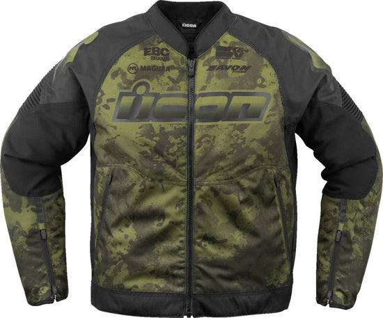 ICON Overlord 3 Magnacross Textile Jacket Black/Green