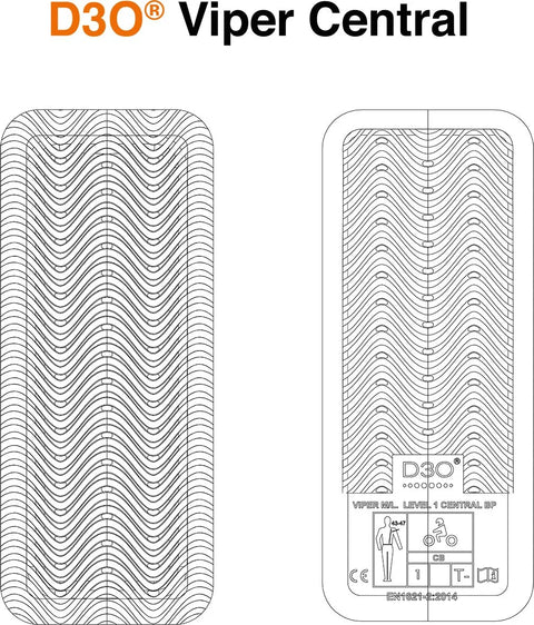ICON D3O Central Back Guard Orange
