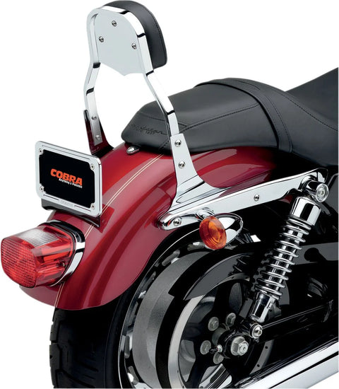 Cobra Mini Square Sissy Bar Chrome with Pad (602-1103)