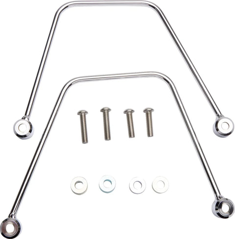 Cobra Saddlebag Support Brackets Chrome (02-6468)