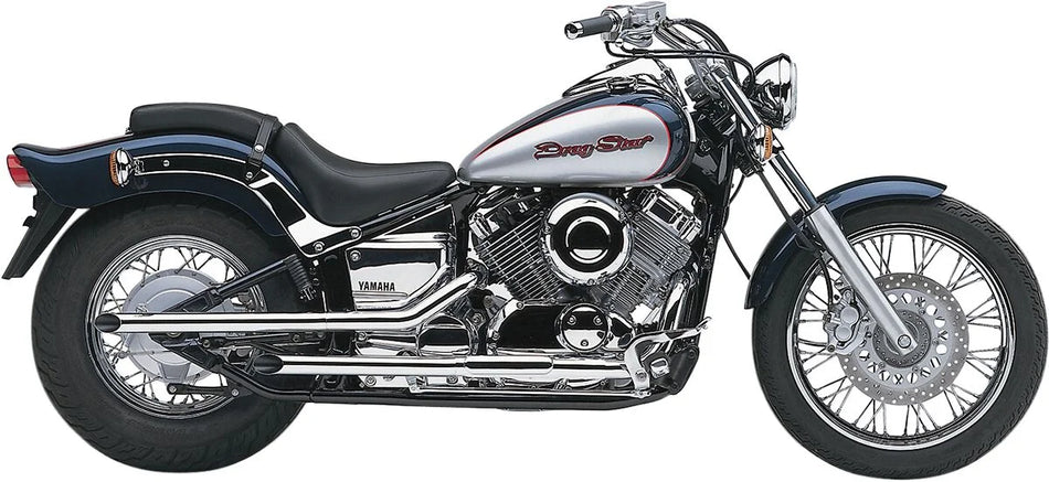 Cobra 2" Drag Pipe Slash Cut Exhaust System Chrome (2263)