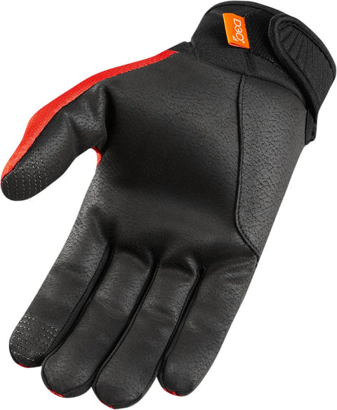 ICON Anthem 2 Textile CE Gloves Red/Black