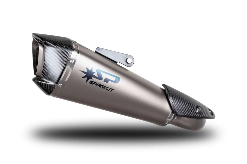 Spark Konix EVO Silencer Titanium with Carbon End Cap, SS Pipe for Lateral Mounting, ECE (GKT0121TOM)