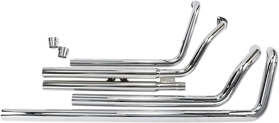 Cobra Hot Rod Speedster Long 2-into-2 Straight-Cut Exhaust System Triple-Chrome (1931T)