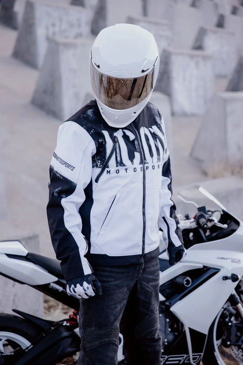 ICON Merc3 Anomaly Textile Jacket White