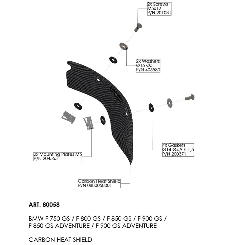 LeoVince Heat Shield Carbon BMW (80058)