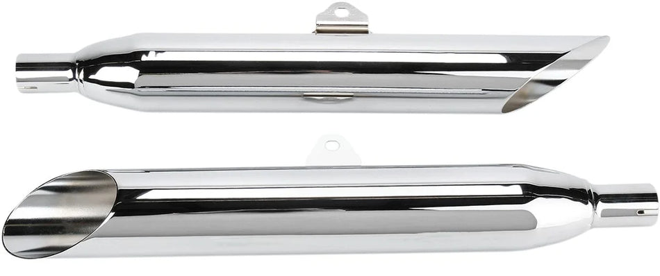 Cobra Slip-on Muffler Chrome with Slash Cut Tip (2173SC)