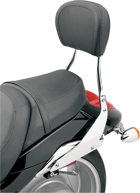Cobra Short Round Sissy Bar Chrome with Pad (02-8765)