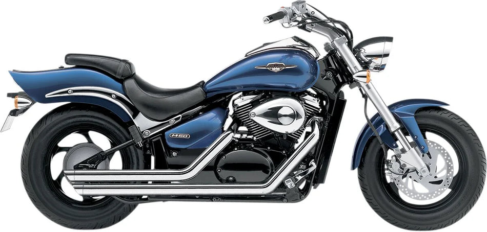 Cobra 2-into-2 Street Rod Slash Down Speedster Exhaust System Chrome (3917)