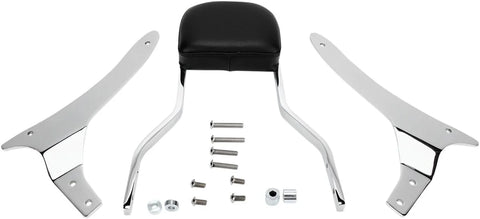 Cobra Short Square Sissy Bar Chrome with Pad (02-5968)