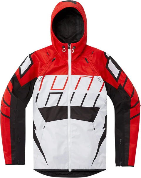 ICON Airform Retro Textile Jacket Red/White