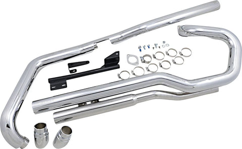 Cobra Slash Down Hot Rod Speedster Exhaust Chrome (1826)