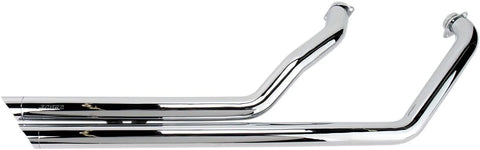 Cobra Speedster Street Rod Slash Down Exhaust Chrome with O2 Sensor Bungs