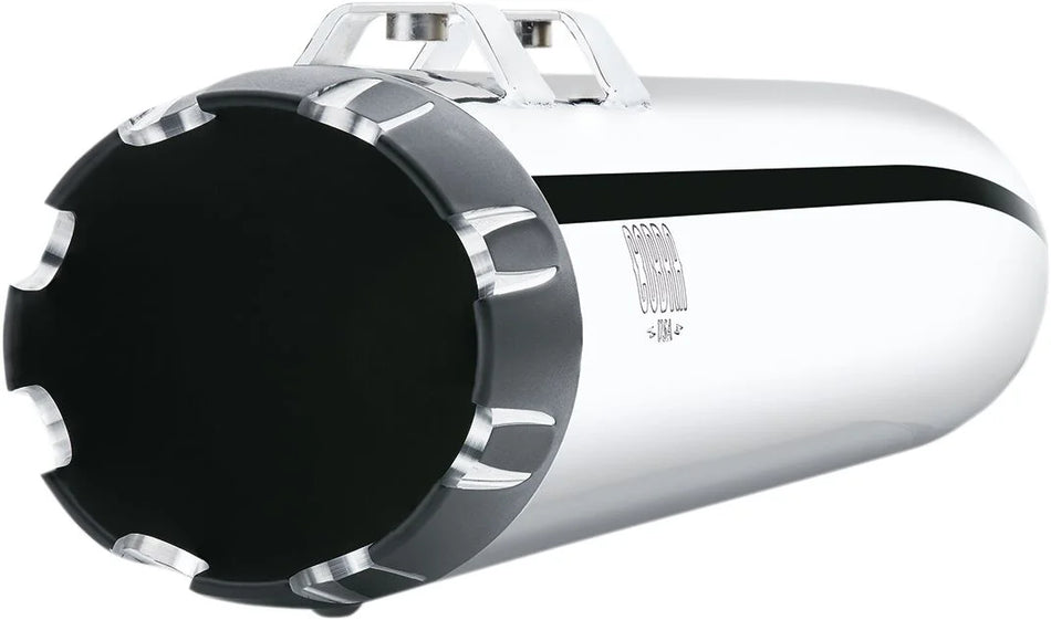 Cobra 4" Round Slip-on Contrast Cut Mufflers Chrome (6266)