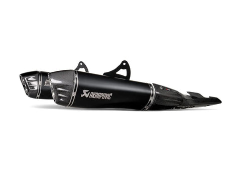 Akrapovic Slip-on Line Dual Muffler Black Titanium Carbon End Cap