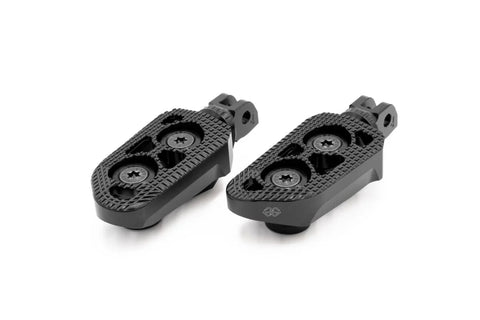 Gilles Tooling Tour-X Touring Motorcycle Rider Footpegs Black (RGK-111-UF37-SET-B)