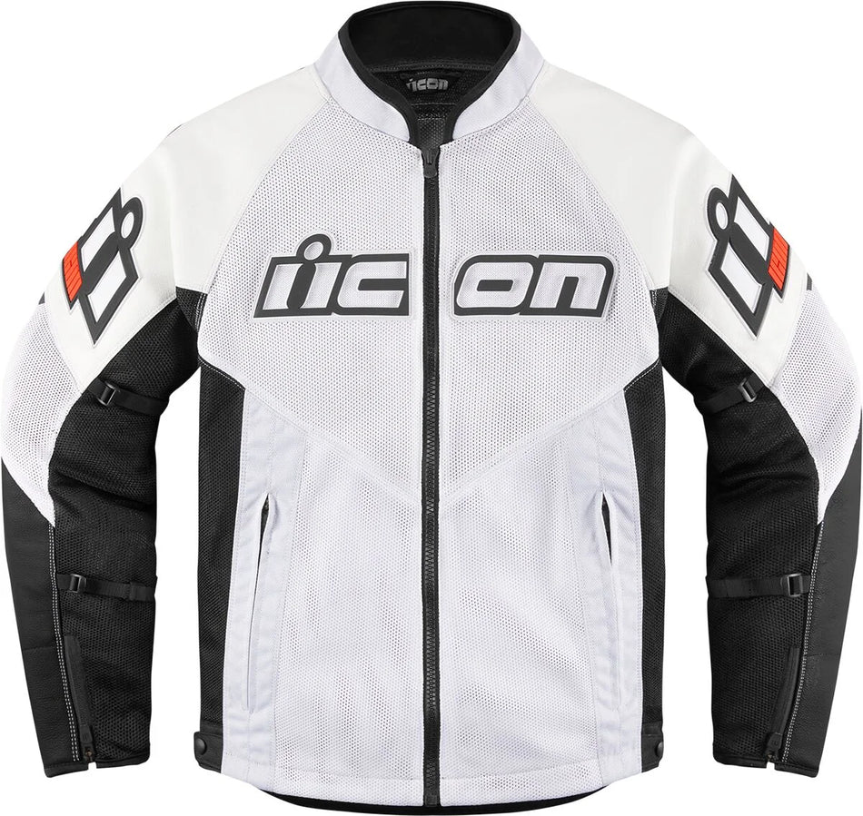 ICON Mesh AF CE Leather Jacket White