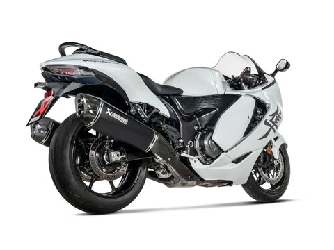 Akrapovic Slip-on Line Dual Muffler Black Titanium Carbon End Cap