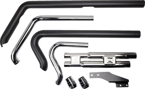 Cobra Speedster Slash Down Exhaust Black with PowerPort (6852B)