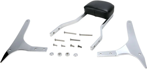 Cobra Short Square Sissy Bar Chrome with Pad (02-5725)