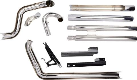 Cobra True Duals Exhaust System Chrome with Billet Tips (6986)