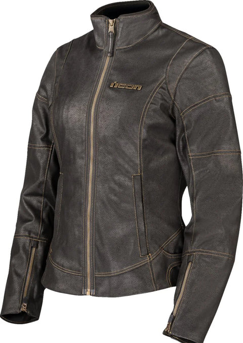 ICON Tuscadero 3 Women's Textile Jacket Black/Gold