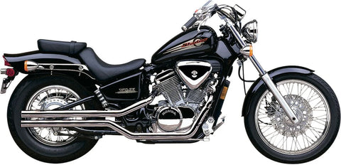 Cobra 2-into-2 Shotgun Fatties Exhaust System Chrome with Straight Cut Tip