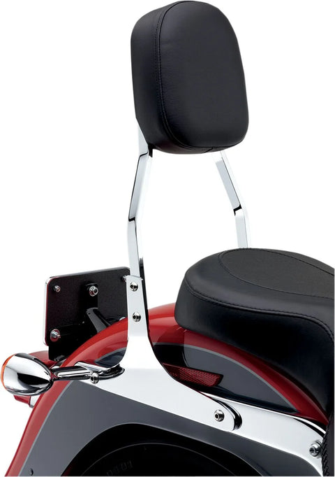 Cobra Standard Square Sissy Bar Chrome with Pad (602-1152)