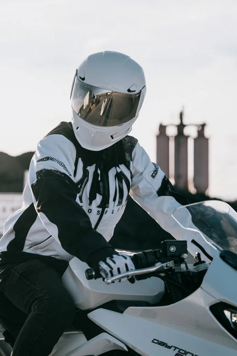ICON Merc3 Anomaly Textile Jacket White