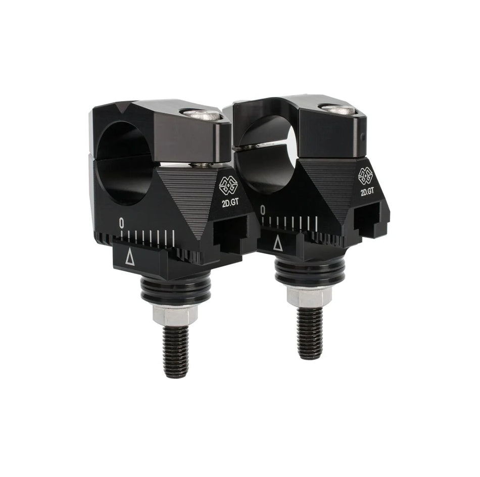 Gilles Tooling 2DGT Adjustable Motorcycle Handlebar Risers Black (2DGT-02-20)