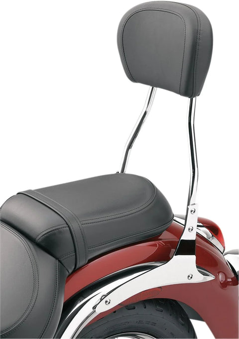 Cobra Tall Round Sissy Bar Chrome with Pad (02-7740)