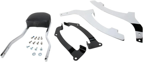 Cobra Short Square Sissy Bar Chrome with Pad (02-5636)