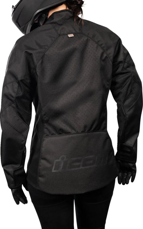 ICON Hooligan CE Women's Textile Jacket Black