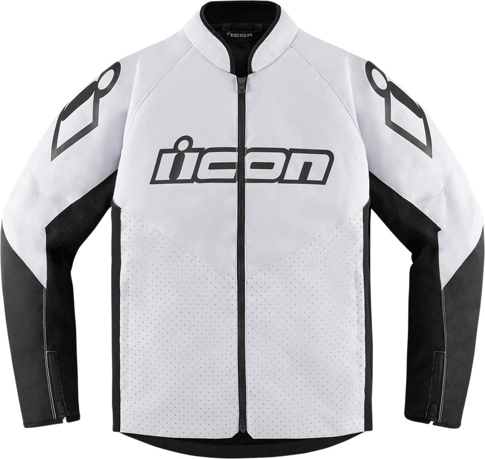 ICON Hooligan CE Textile Jacket White