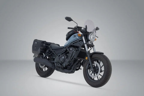 SW-Motech Legend Gear LC2 Side Bag System Black Edition — Honda Rebel