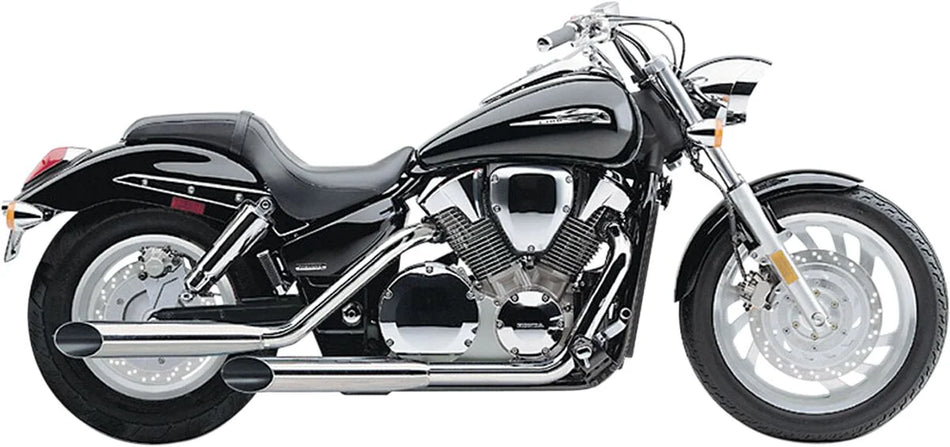 Cobra 2-into-2 Classic Deluxe Staggered Dual Slash Cut Exhaust System Chrome (1563SC)