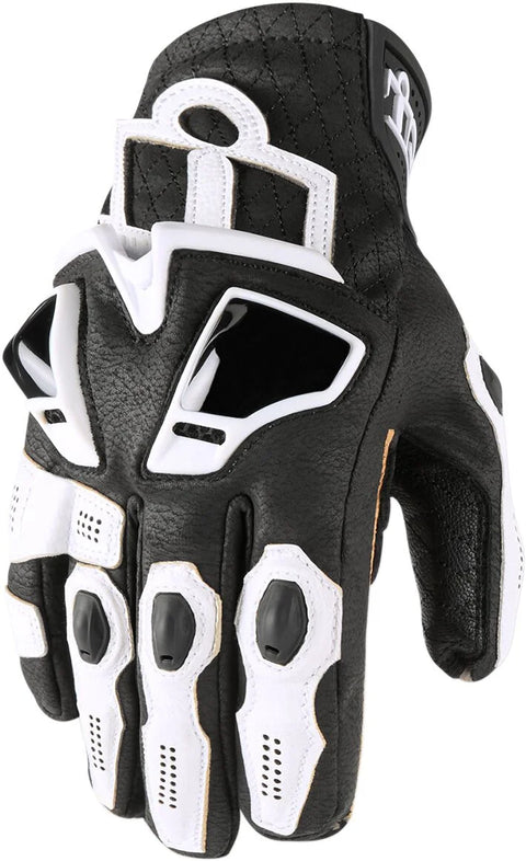 ICON Hypersport Short Gloves White