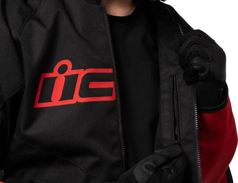 ICON Hooligan CE Textile Jacket Black/Red