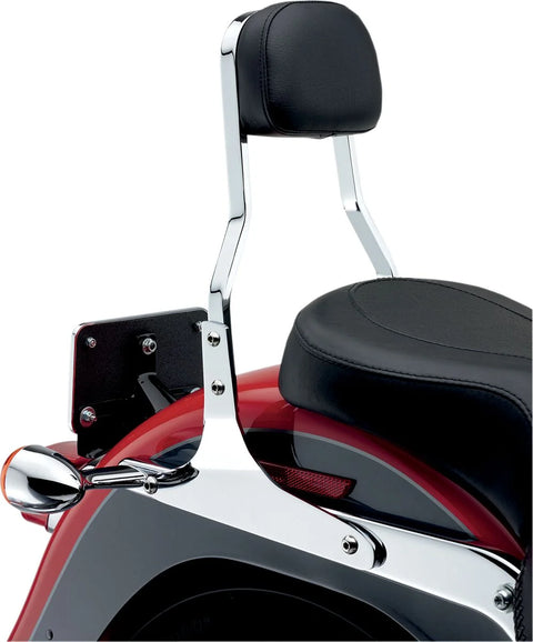 Cobra Short Square Sissy Bar Chrome with Pad (602-1201)