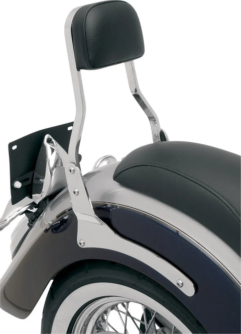 Cobra Short Square Sissy Bar Chrome with Pad (02-5825)
