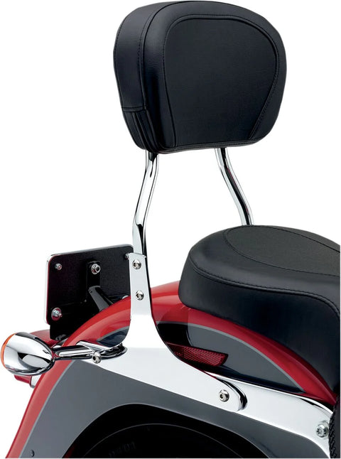 Cobra Short Round Sissy Bar Chrome with Pad (602-1300)