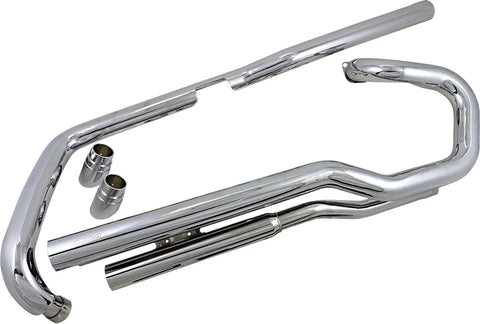Cobra Slash Down Hot Rod Speedster Exhaust Chrome (1825)