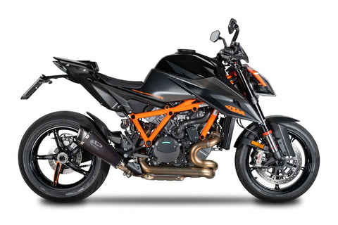 Spark Konix EVO Silencer Dark Style with Carbon End Cap, SS Pipe for Lateral Mounting, ECE