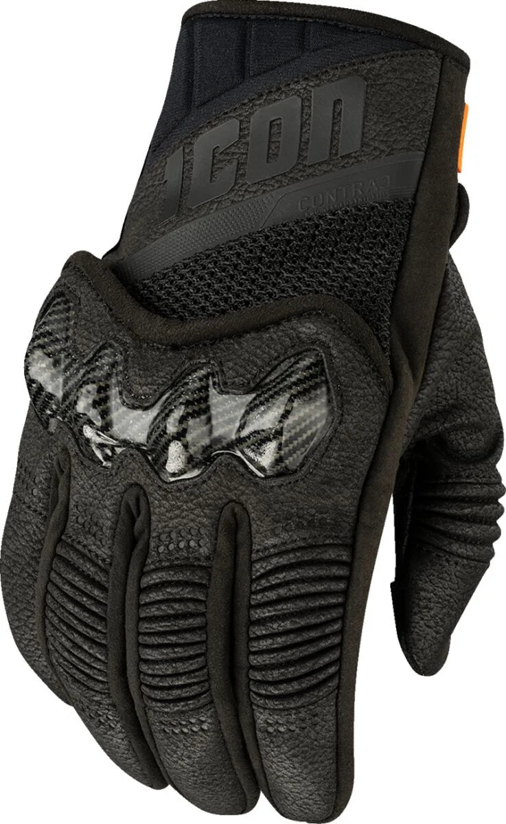 ICON Contra 3 CE Textile Gloves Black