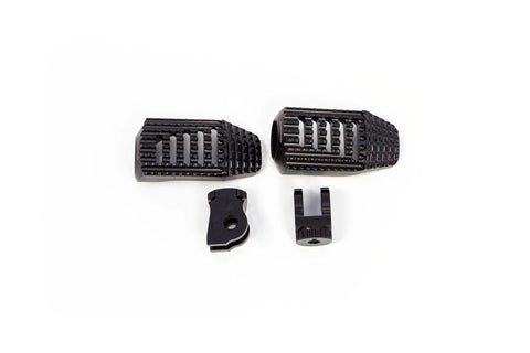 Gilles Tooling California Motorcycle Rider Footpegs Black (RGK-310-UF23-SET-B)