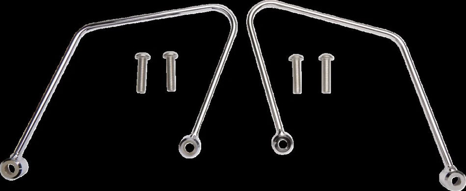 Cobra Saddlebag Support Brackets Chrome (02-6111)