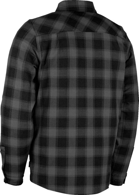 ICON Fallblock Men's Flannel Motorcycle Jacket Black