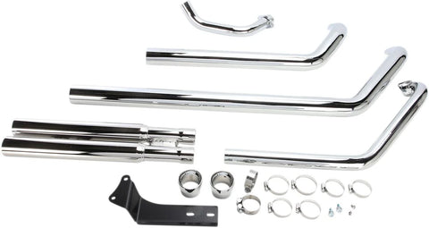 Cobra Hot Rod Speedster Short 2-into-2 Straight-Cut Exhaust System Triple-Chrome with PowerPort