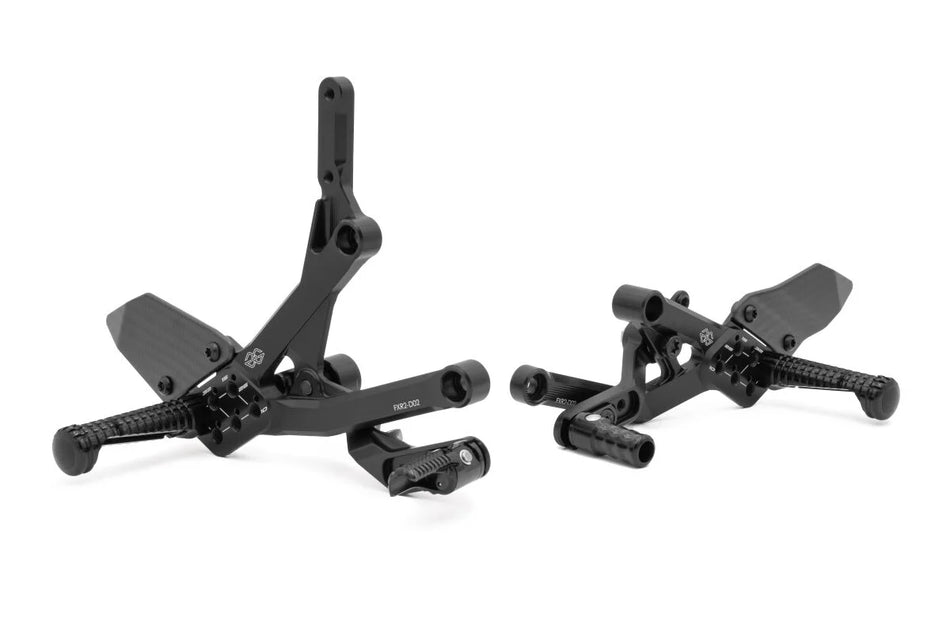 Gilles Tooling FXR2 Adjustable Rearset Matt Black (FXR2-D02-BD)